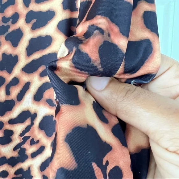 CBR ANINAL PRINT LEOPARD LONG  DRESS MAXI Y2K DRESS SIZE M - Picture 3 of 13